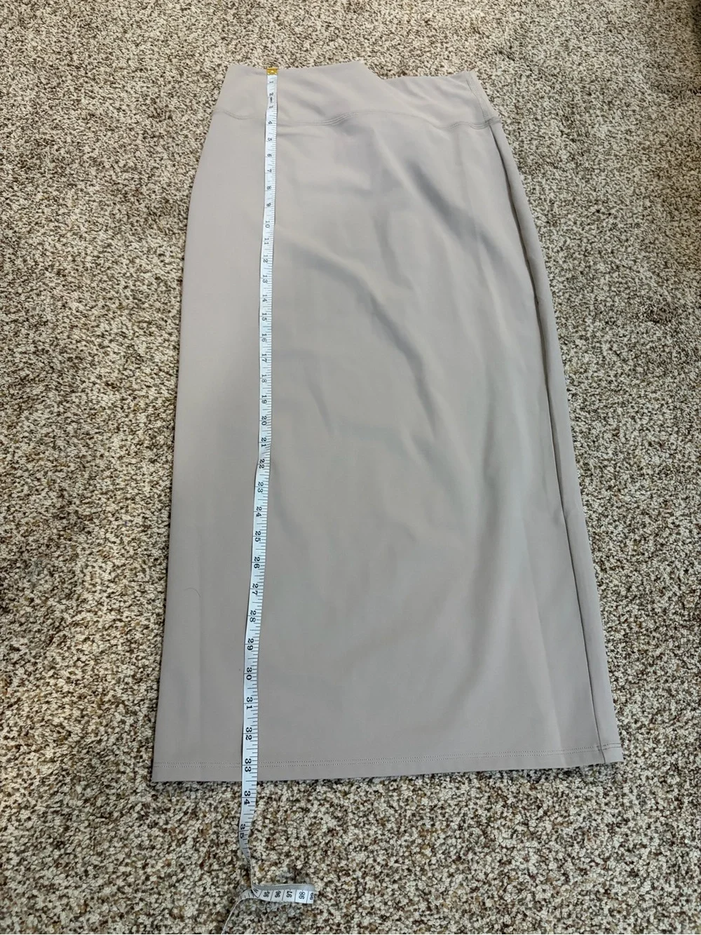 Fabletics Taupe High-Waist Maxi Skirt